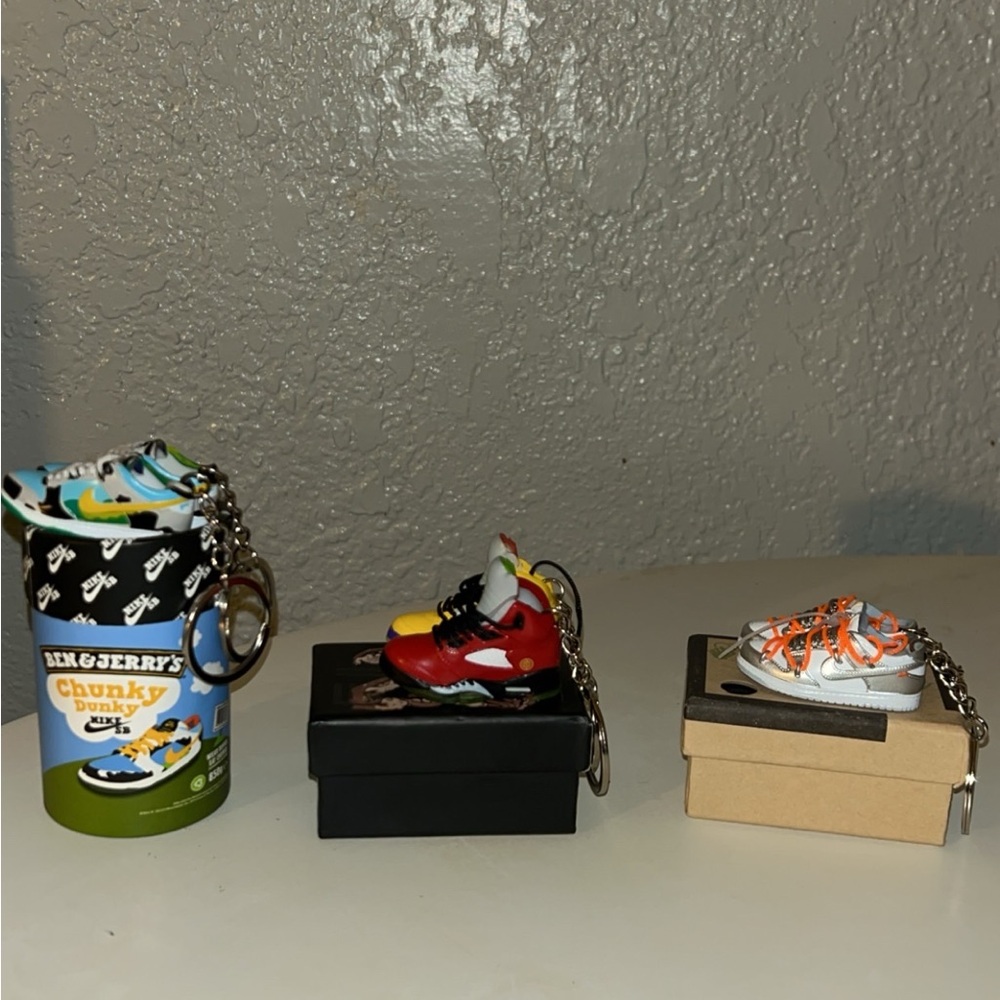Mini Sneaker Keychains Set